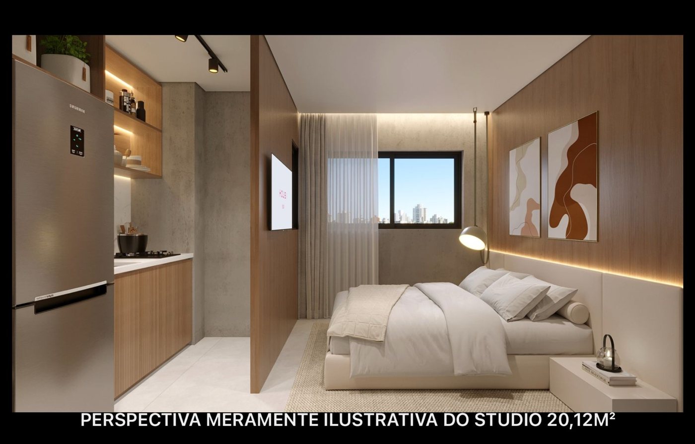 Perspectiva ilustrativa de um studio
